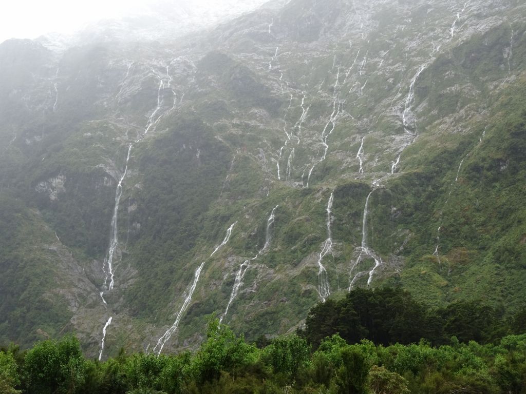 on the plus side waterfalls were flowing everywhere