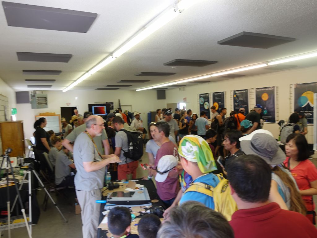 Nasa had a display room, but hard to get into due to crowds