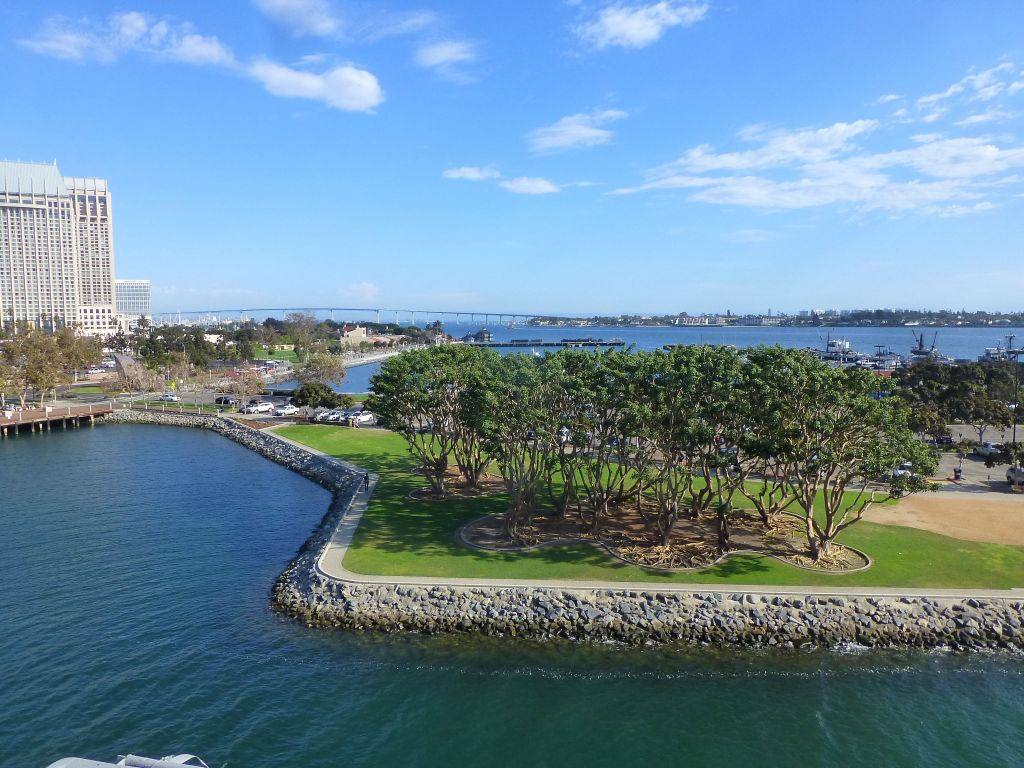 San Diego view from the aircraft carrier