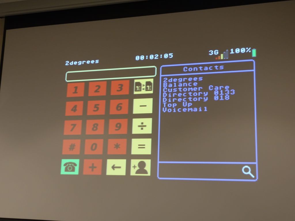 fpga based cell phone running alongside a commodore 65 fpga, awesome