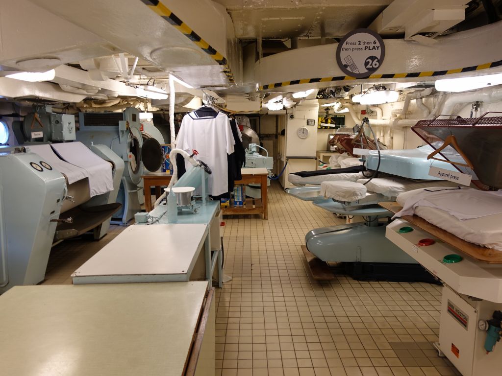 with so much uniform changing, because uniforms are important, a huge washing station