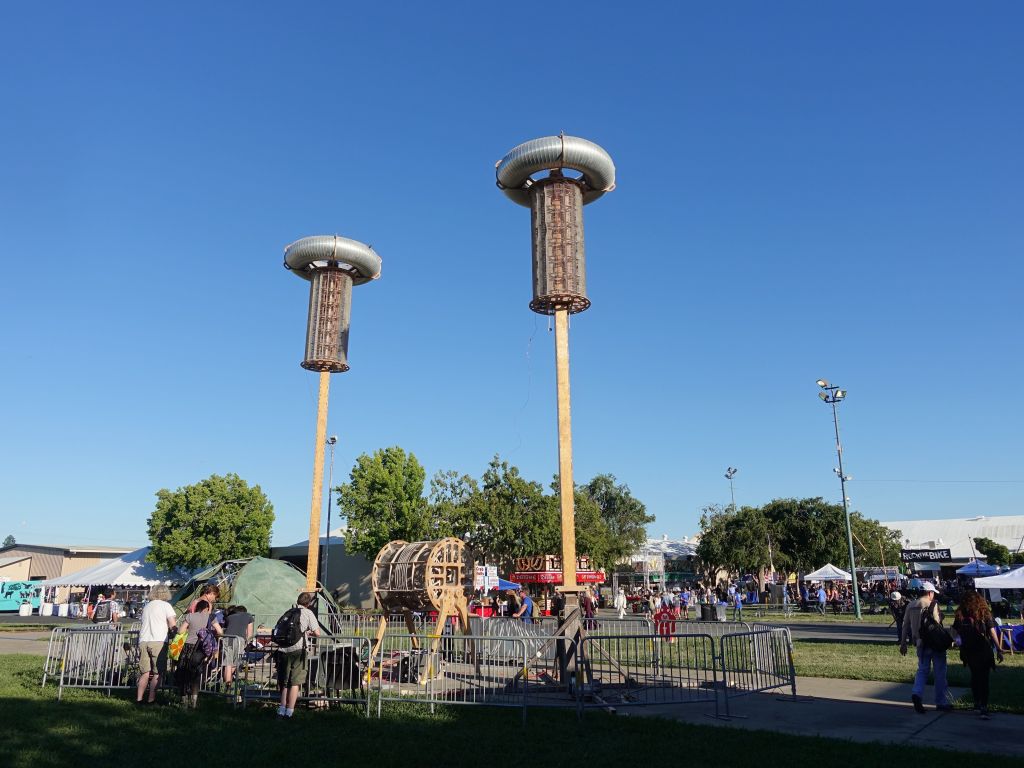 the Tesla coil from my neighbours at Burning Man