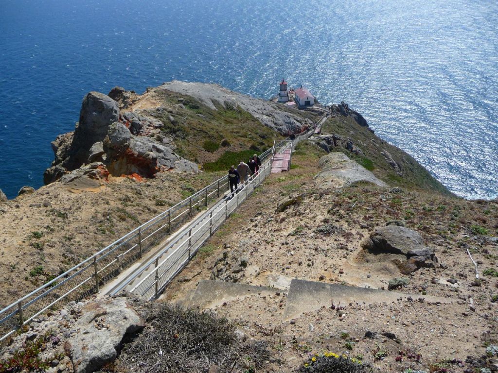 many stairs down, which were fun back up