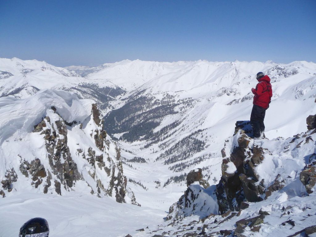 our guide scoping the way down