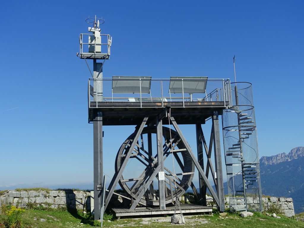 a crane to put big rocks in place