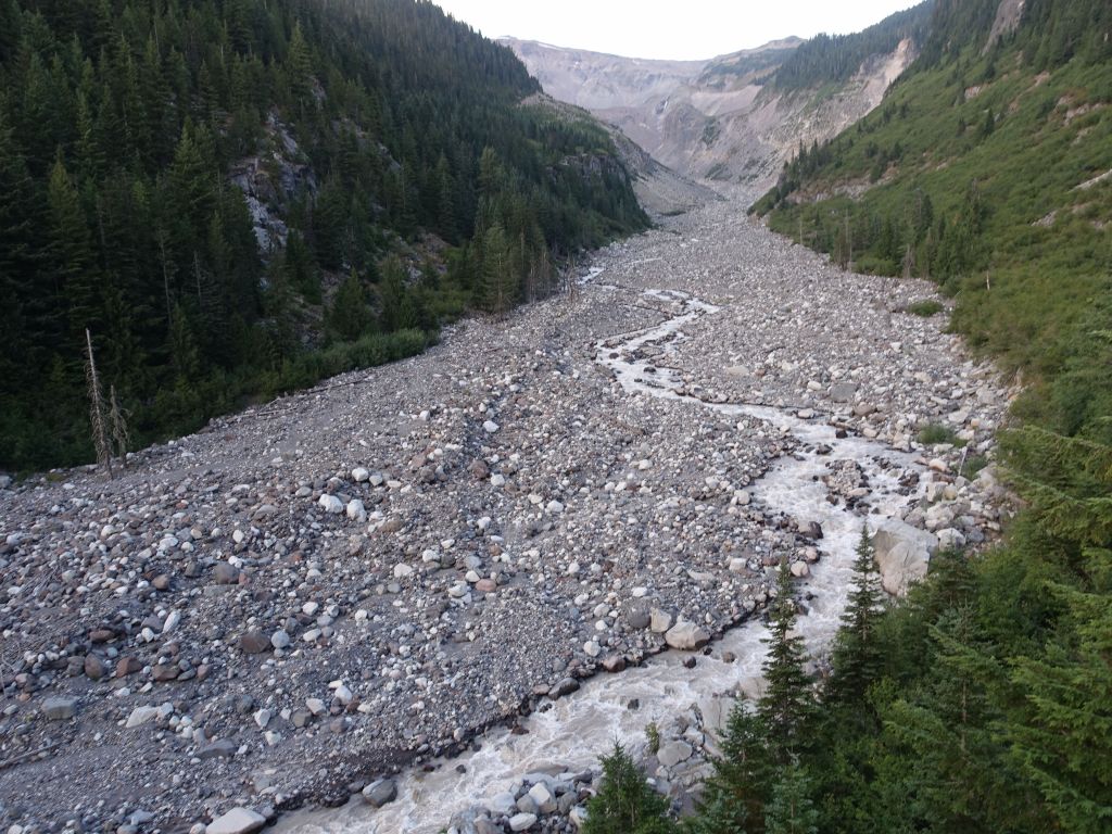 river from the glacier