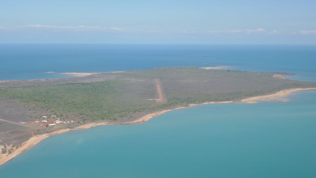 sweers island's dirt runway