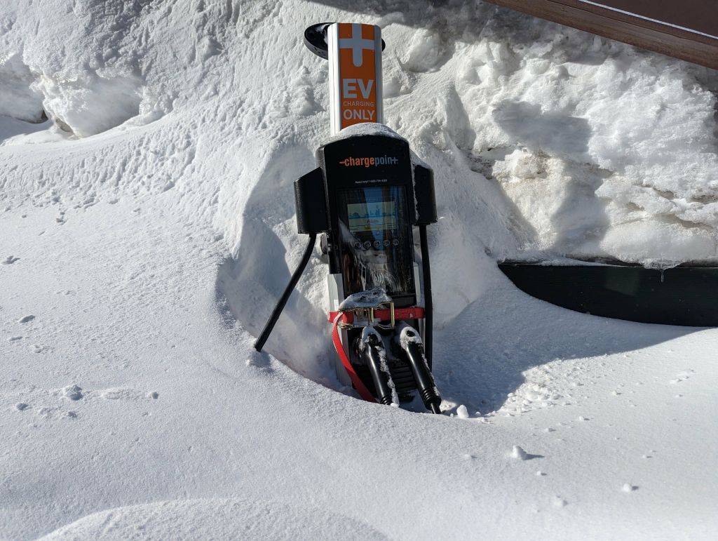 Kirkwood has a real problem with electric charging, this is the only charger left on the entire property