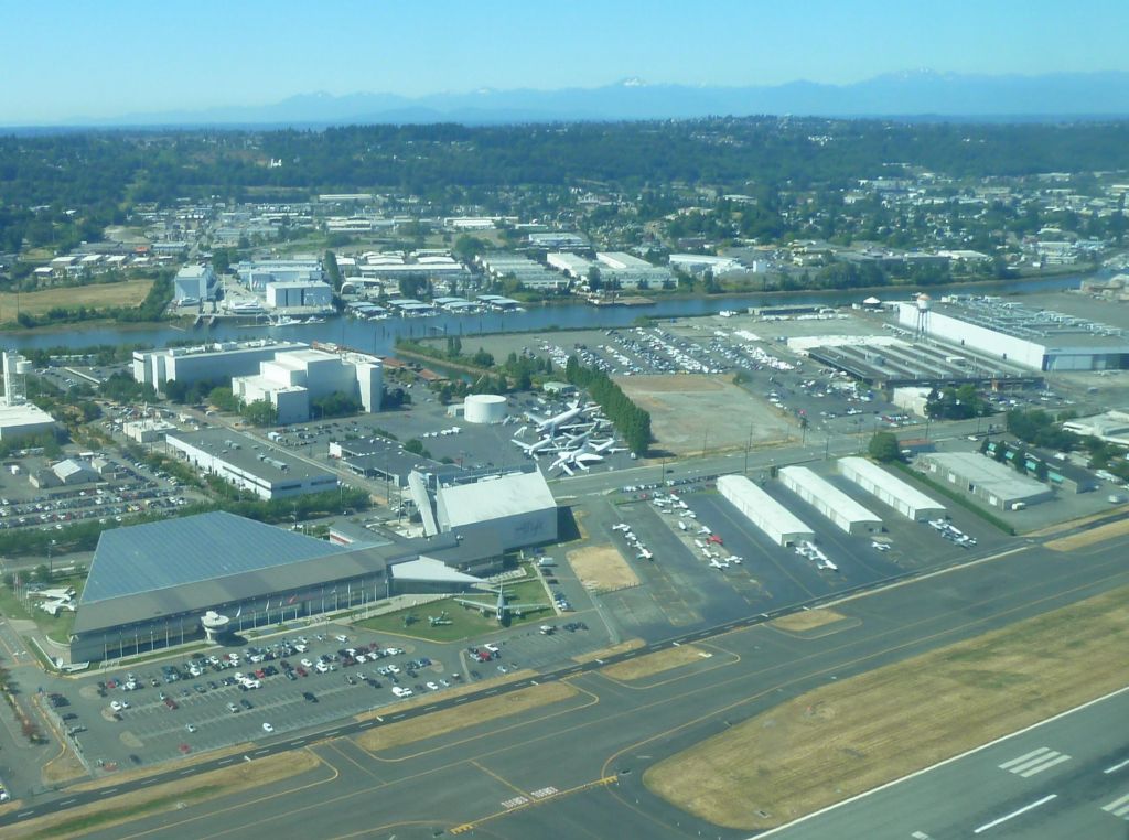 Museum of Aviation visible on the left of the runway