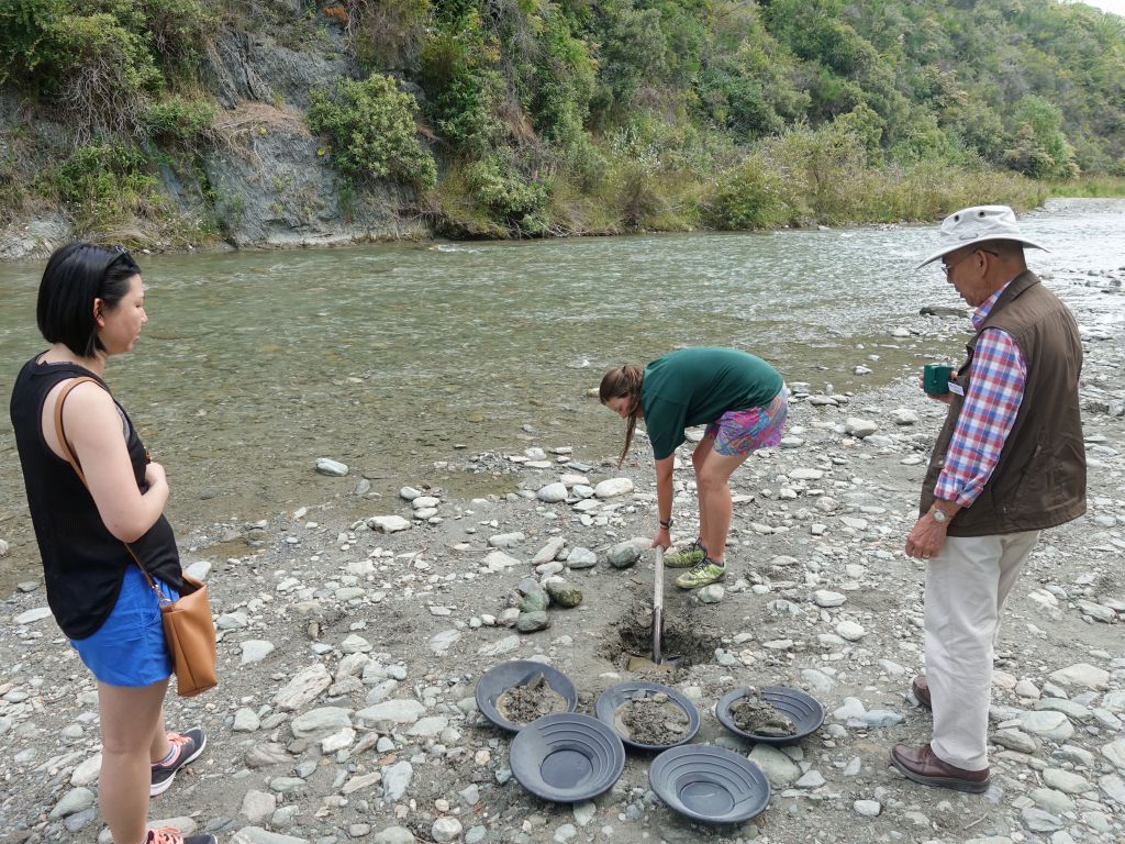 panning for gold