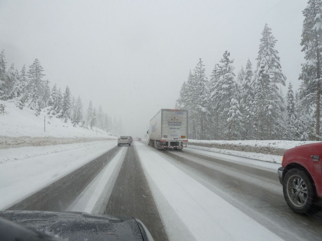 road wasn't that bad when we left, this was close to the pass.