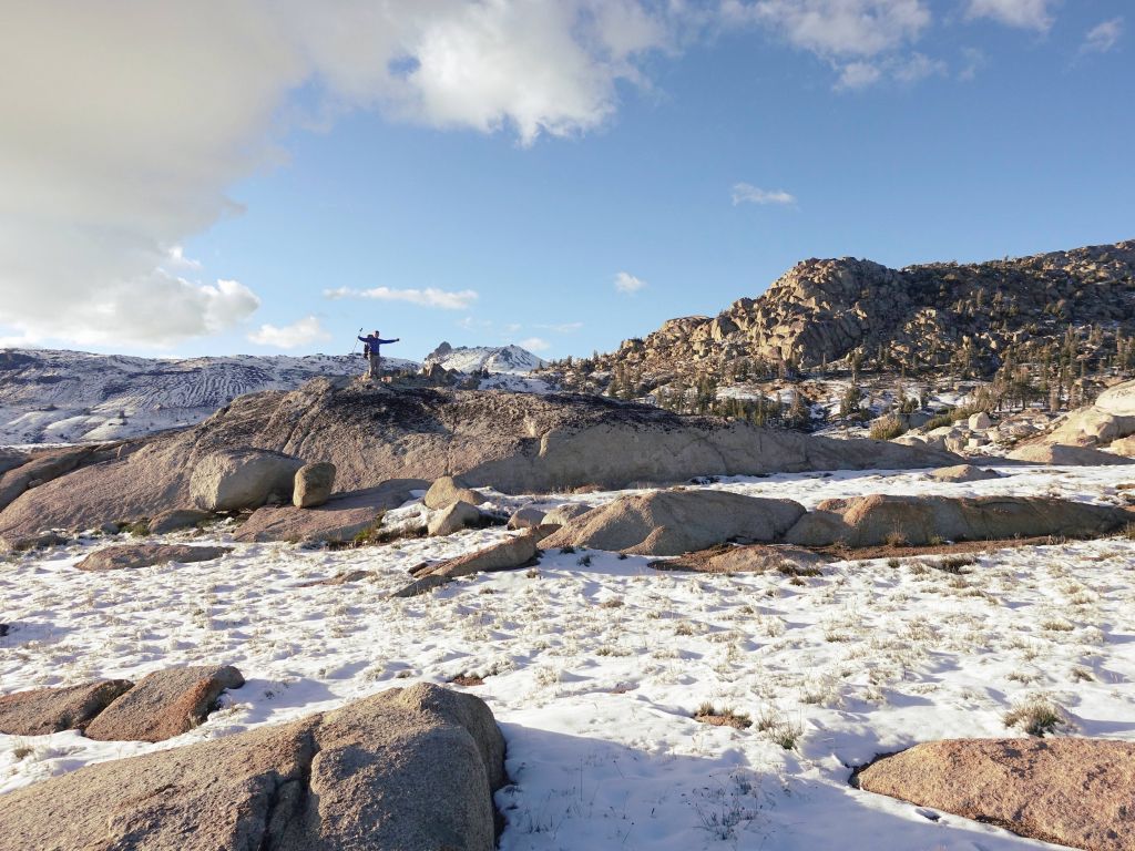 now, it was 'just' a matter of finding a flat spot without snow on it