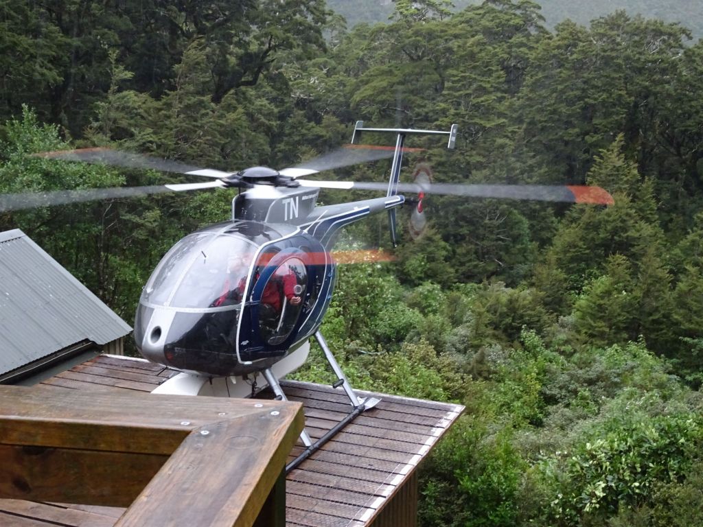 each hut has a helipad for deliveries and getting staff in and out. That's so cheating :)