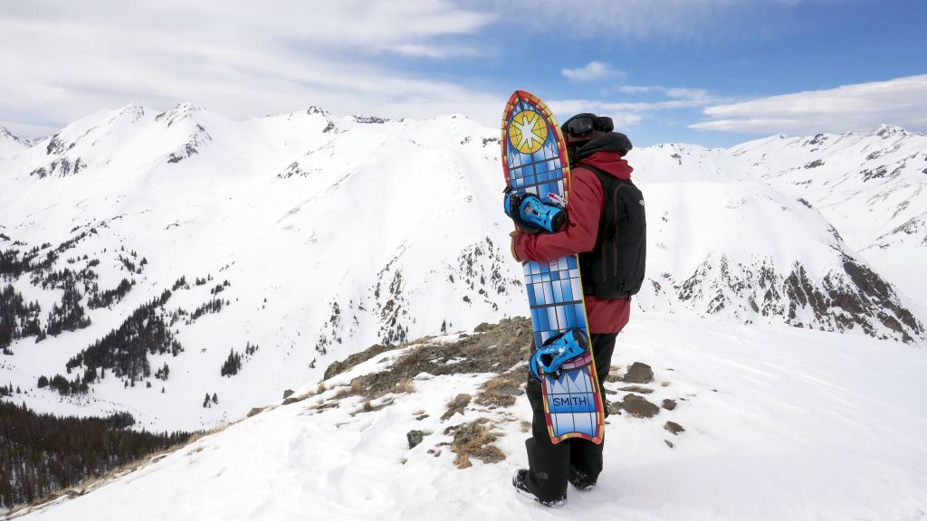 our guide had a nice board, the church of snowboarding :)