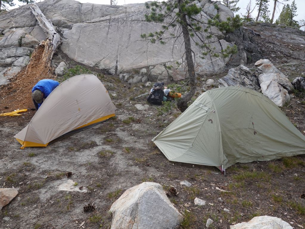 Got the tent up as quickly as possible, and went to hide in it