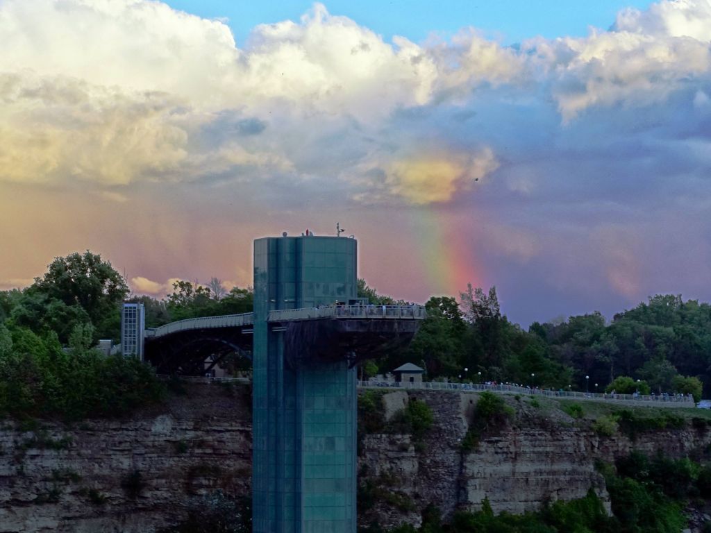 the US side has a walk to see the water and falls from above