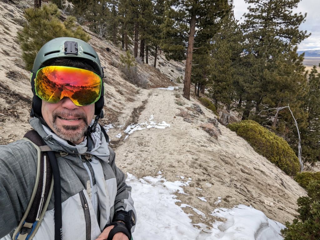 eventually we got to below the snow line and had to walk a bit