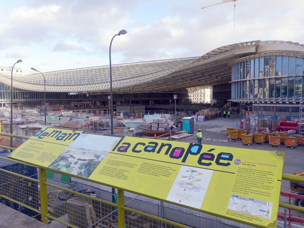 Les Halles, still being built, alledgedly it should be finished next year