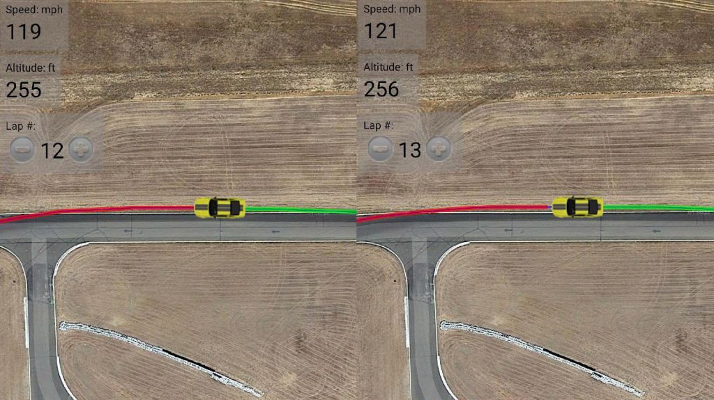 turnin point is almost the same with almost the same speed, and initial turn angle is the same